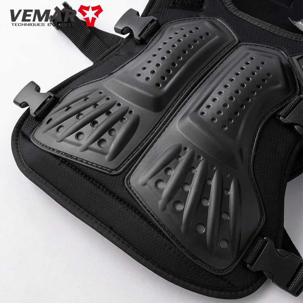 VEMAR Children Motorcycle Riding Armor Vest Suit Breathable Motocross Armor Vest Hard Shell Protective Moto Anti-fall