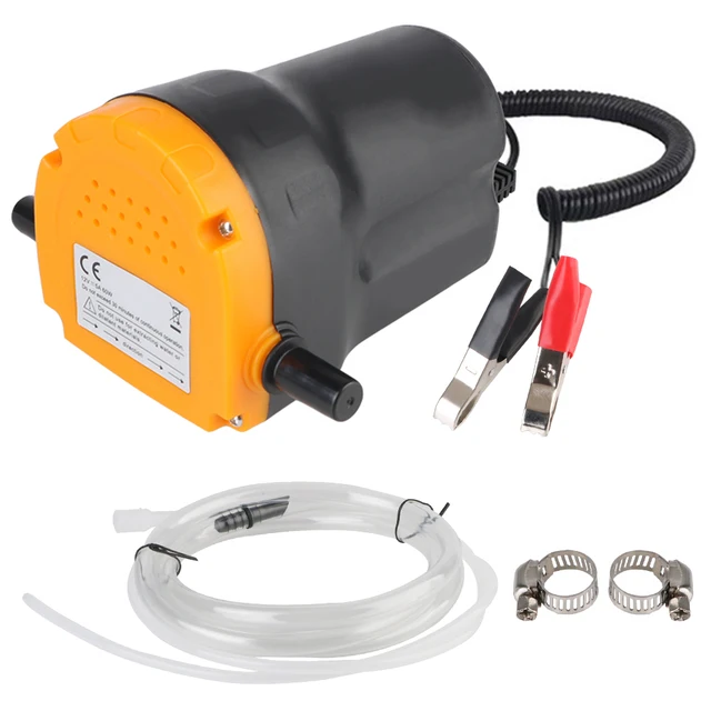 ชุดปั๊มน้ำ 12V 60W สำหรับเติมน้ำมันเชื้อเพลิง พร้อมสายยาง เครื่องมือเปลี่ยนถ่ายน้ำมันรถยนต์ไฟฟ้า ถังเติมน้ำมัน เครื่องสูบน้ำมันสำหรับเรือ 1