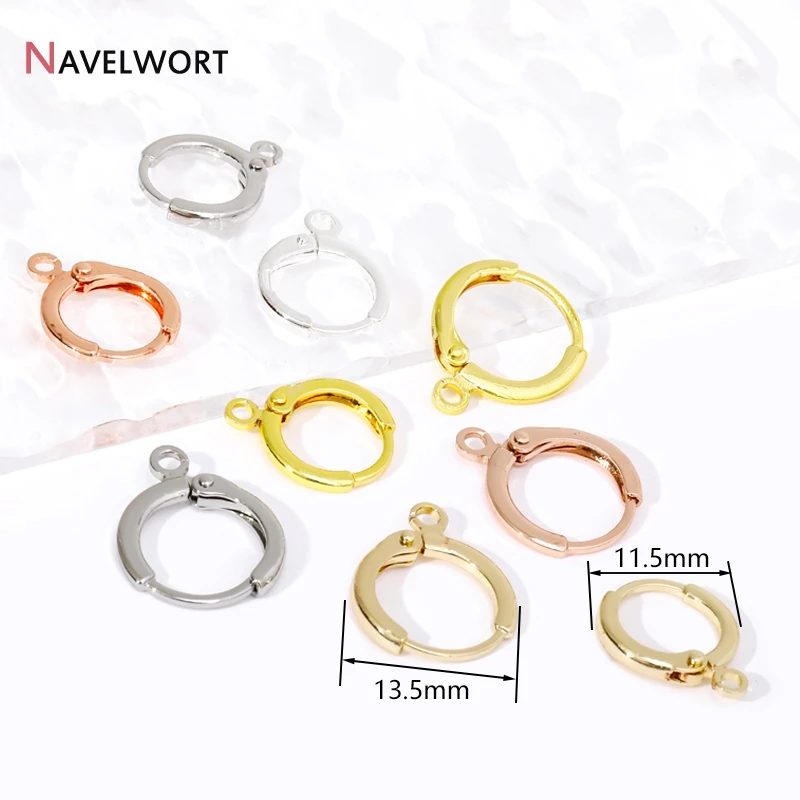 5 짝/몫 14K/18K 골드 도금 라운드 프랑스어 귀걸이 후크, 귀걸이 걸쇠 피팅 Earwire DIY 쥬얼리 액세서리 만들기 도매
