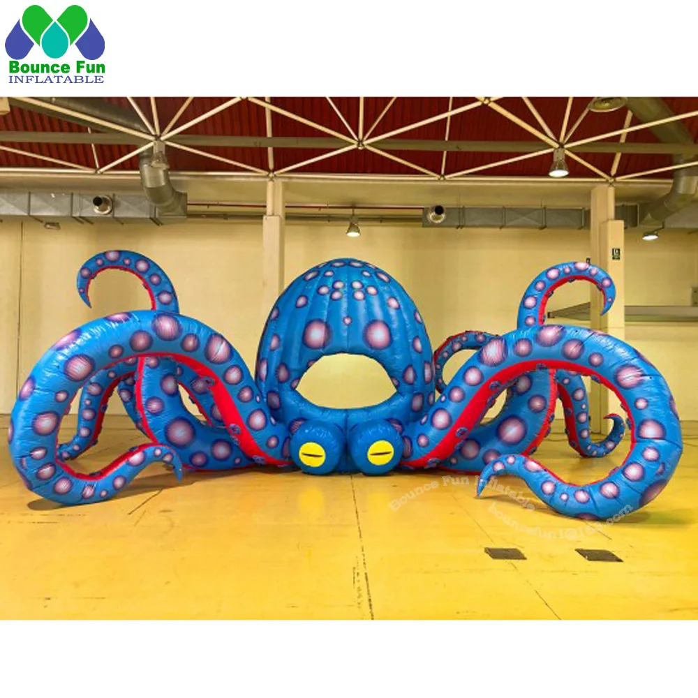 

Novelty Outdoor 10m Giant Inflatable Octopus Dj Stage Booth Large Inflatable Squid For Music Concert Stage Decoration