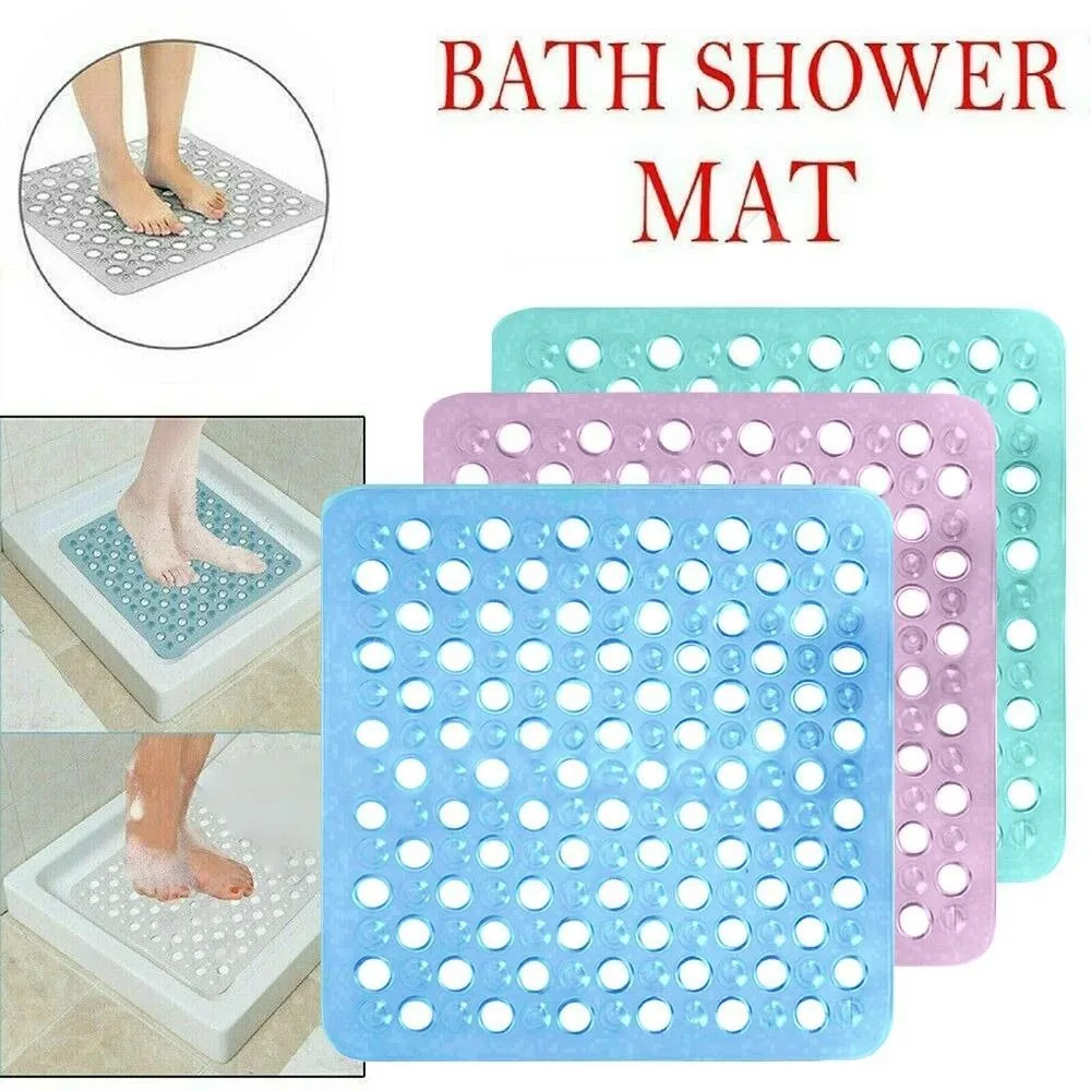 Large Shower Mat Massage Point Non Slip Rubber Bath Mat With Suction Cup  Square Bathtub Mats Bathroom Supplies - AliExpress
