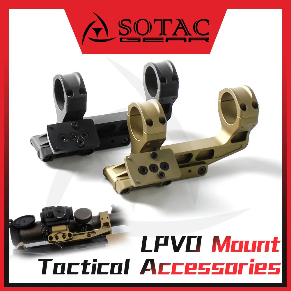 

SOTAC GEAR Tactical 2.05" LPVO Scope Mount 30mm Tube Weapon with Red Dot Sight Offset Mount Base Accessories