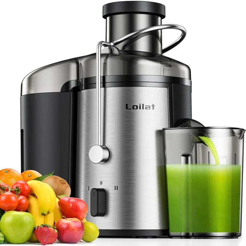 Juicer Machine, 500W Juicer with 3” Wide Mouth for Whole Fruits and Veg, Centrifugal Juice Extractor with 3-Speed Setting 4k 60hz hdmi splitter 1 in 2 out audio extractor arc spdif rca 2ch 18gbps dolby vision atmos hdr uhd edid setting scaler down