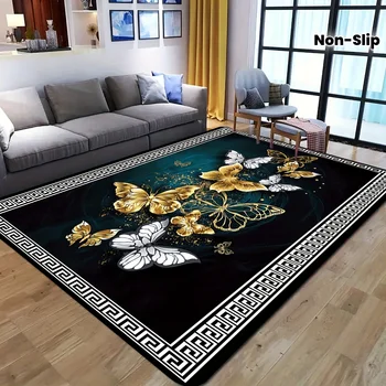 Butterfly Flannel Area Rug 1