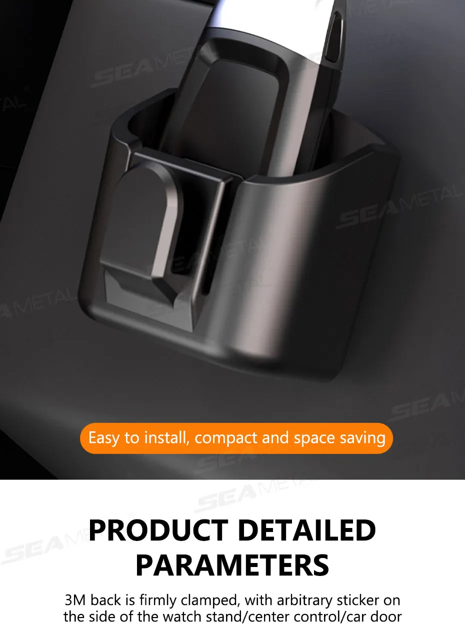 SEAMETAL Autohaken, Schlüsselhalter, Clip, multifunktionaler Autoschlüssel-Organizer, selbstklebende Halterung, Kartenhalter für Auto-Innenzubehör – Detail 9
