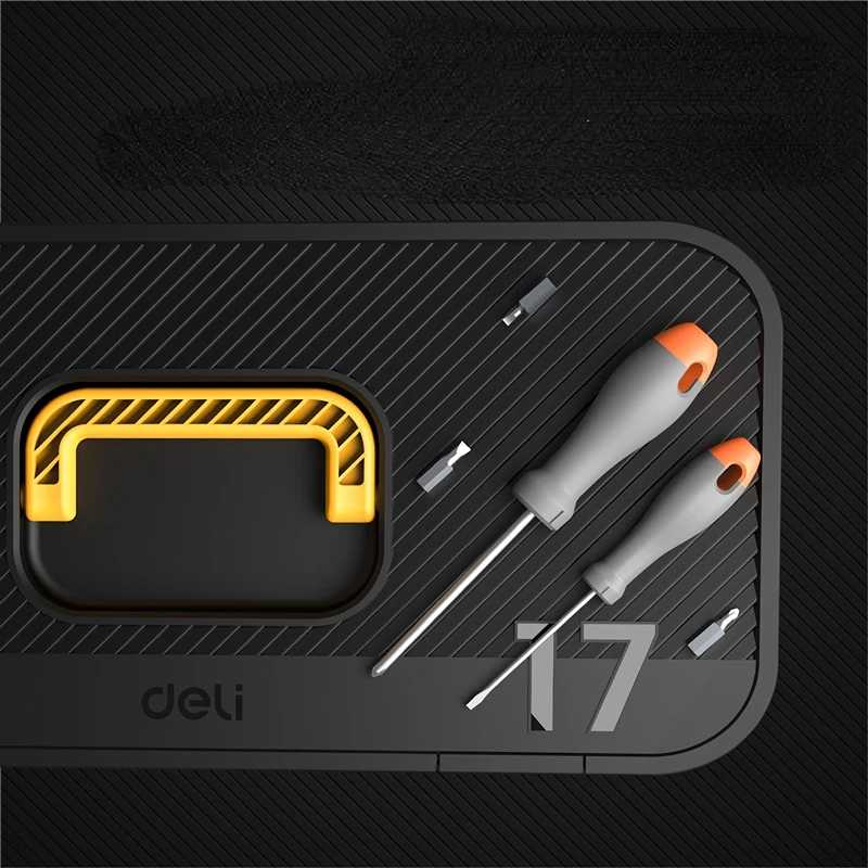 Deli 1 Pcs 14/17 Inch Household Tool Box PP Material Pressure Resistance Multifunction Electrician's Portable Tool Storage Boxes 6