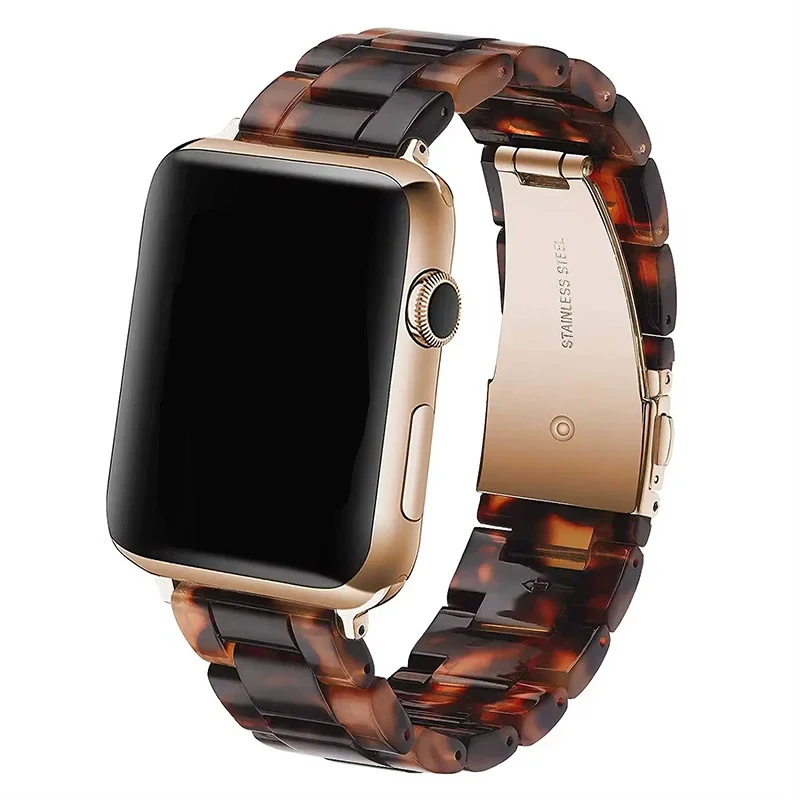 Elegant Resin Strap with Stainless Steel Buckle