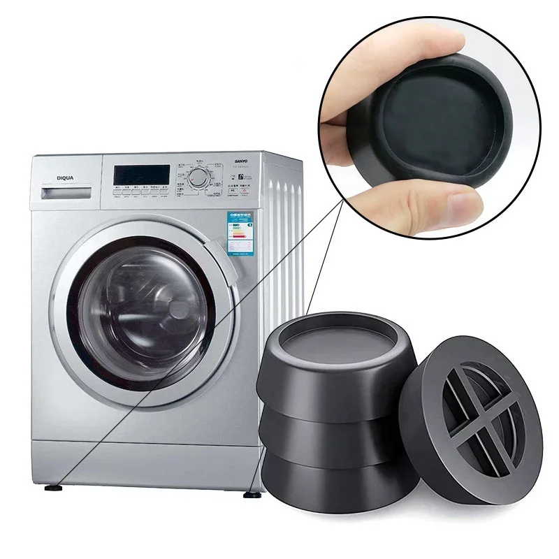 Furniture Anti Vibration Pads Noise-reducing Rubber Feet 4Pcs for Washing Machine Universal Leg Base Mats
