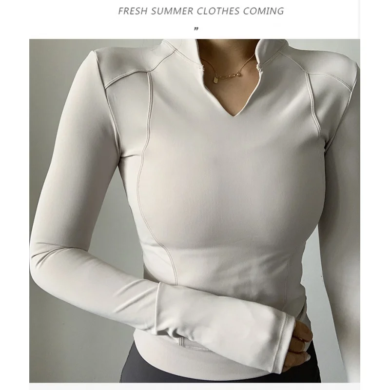 

Одежда для йоги, осень и зима, спортивная одежда большого размера, женская спортивная быстросохнущая одежда с длинным рукавом для фитнеса в европейском и американском стиле