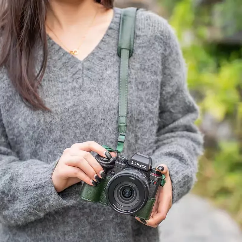 Fotocamera Fotografica Per Lavoro Manuale Litchi Grain Custodia In Pelle Antiscivolo Custodia Per Custodia Protettiva Per Lumix Dc-S5 S5 Ii S5M2 Base 