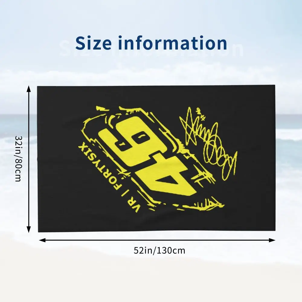 Description Picture 4 of itemCustomized Rossi Soft Linen Microfiber Beach Bath Towel Quick Dry Motorcycle Racing Bathroom Sports Towels