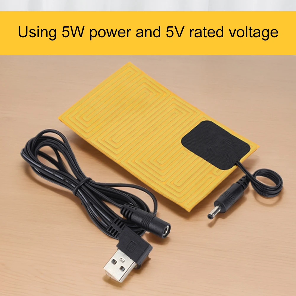 פד חימום חשמלי USB 5V יחידת חימום USB פילם מחממת פלאג אנד פליי לוח חימום גיליונות מחממת טלפון נייד מחממת ידיים