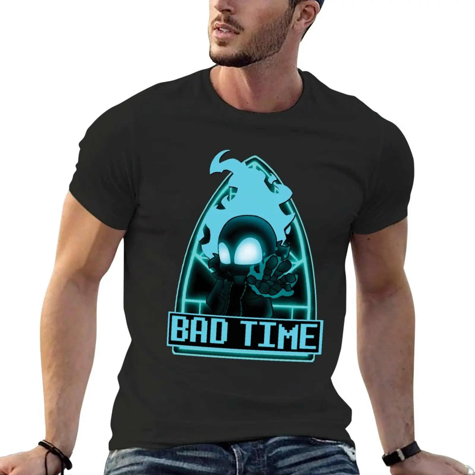 

New Copy of FNF INDIE CROSS - undertale nightmare sans bad time art T-Shirt boys white t shirts summer clothes men clothing