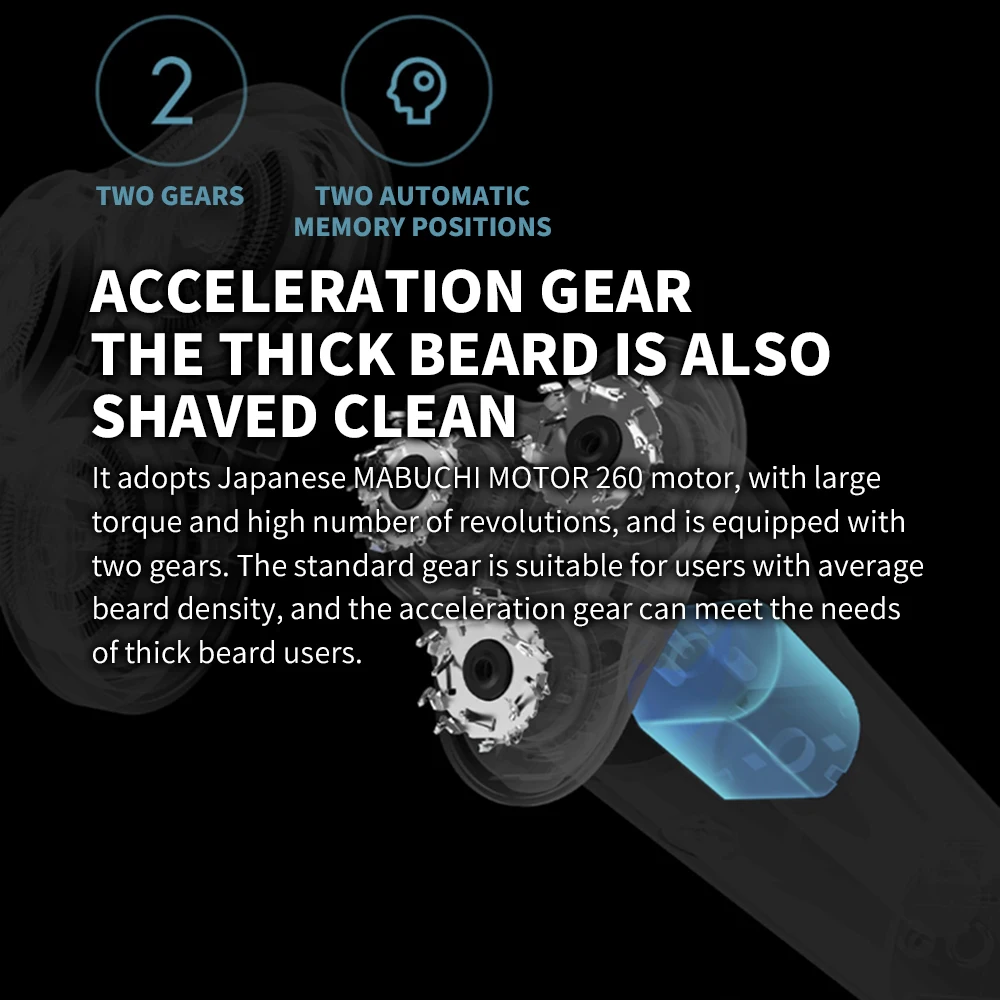 XIAOMI MIJIA S500 Electric Shaver - WetDry Triple Blade Mens Razor