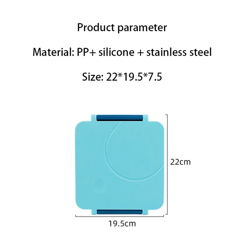 Plastic Leak Proof Microwave Lunch Box with Stainless Steel Bowl