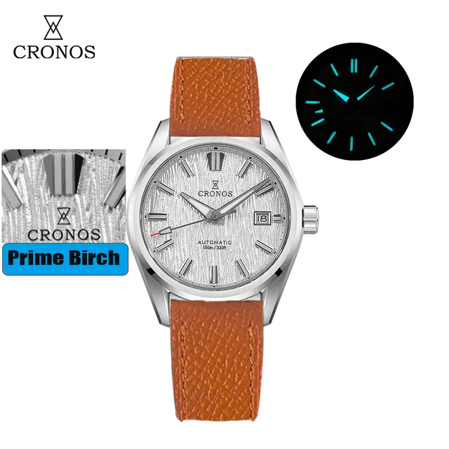 Cronos New 39mm Texture Luxury Men Business Dress Watches SW200