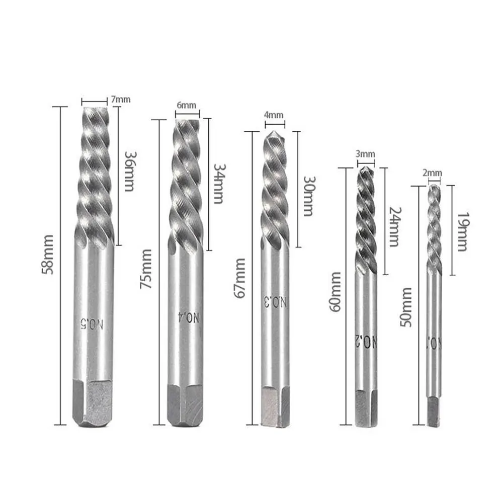 Binoax Screw Extractor for Spiral Screws Broken Bolt Damaged Screw Extractor Set