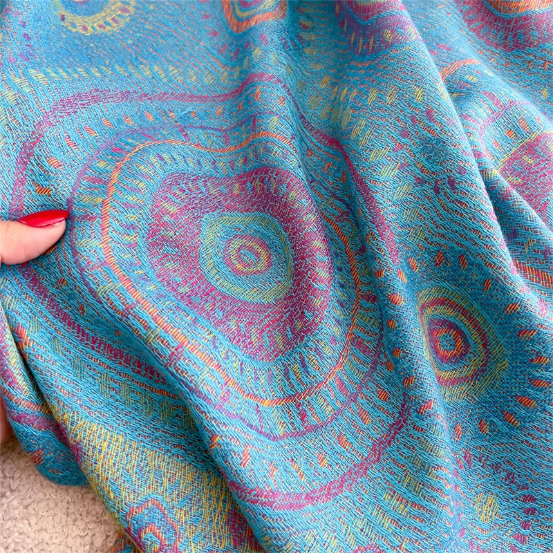 Luxury Brand Autumn Cashmere Pashmina Shawl for Women Wrap Warm Winter Jacquard Scarves Design Print Lady Foulard Stoles Scarf