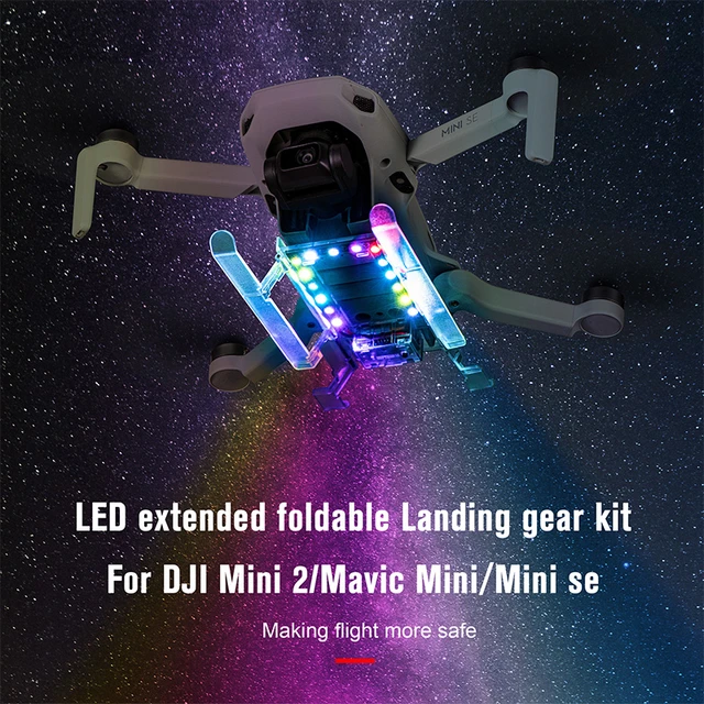 matron medley Falde tilbage For DJI MINI 2 LED Flashing Light Landing Gear Extended Foldable Skid  4-Colors Lamp DJI