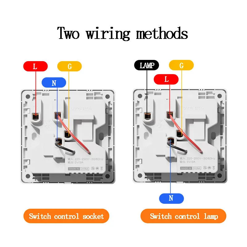 مقبس متعدد الوظائف 1 عصابة 6 بستة فتحات مع شحن USB...