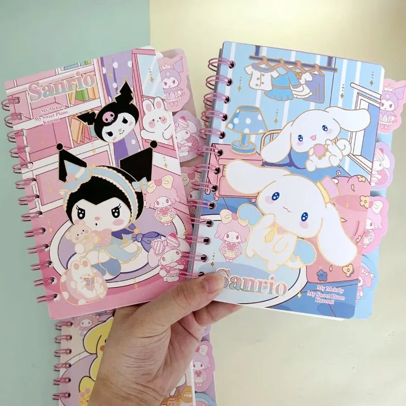 5pcs Sanrio Notebook Anime Hello Kitty Kuromi Cinnamoroll Office Notebook  Handbook Book Cartoon Pp Coil Book Student Gifts Toys - AliExpress