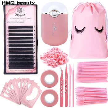 268PCS Eyelash Extensions Brushes Set Professionele Micro Lip Brush USB Mini Fan Glue Ring Eyelashes Tweezers Makeup Tools 1