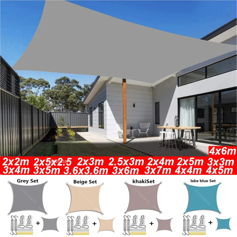 Awning Outdoor Waterproof Shade Sail Shade Garden Beach Camping Terrace Pool Tent Awning 3x5m 300D shade sail