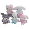 20pcs/lot 12cm Cute college uniform Kuromi Plush Toys Keyring Melody Monster dolls Pendant Key chain Gifts  for Children 1