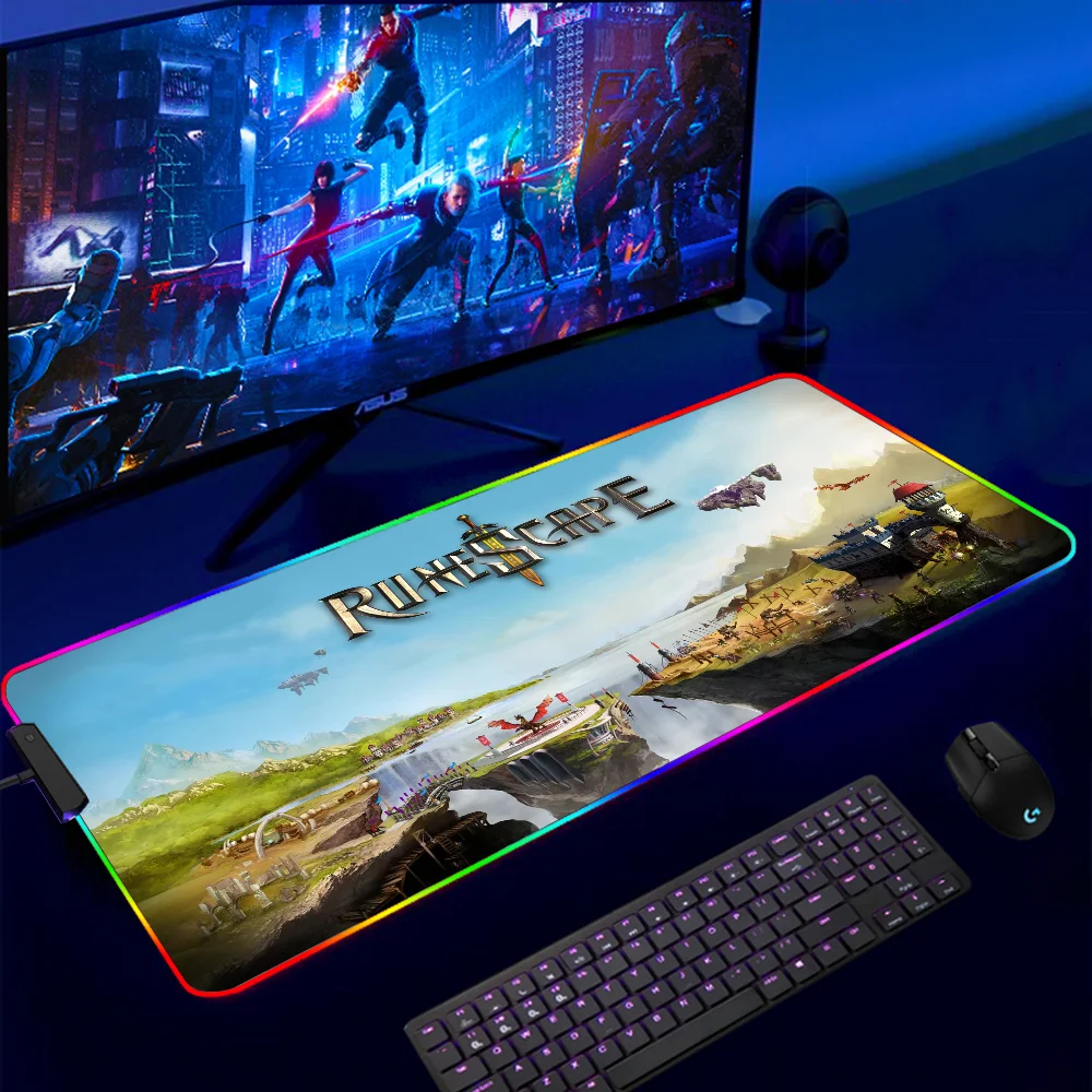 

Large RGB Mouse Pad xxl Gaming Mousepad LED Mause Pad Gamer Copy Runescape Mouse Carpet Big Mause Pad Desk Pad Mat with Backlit