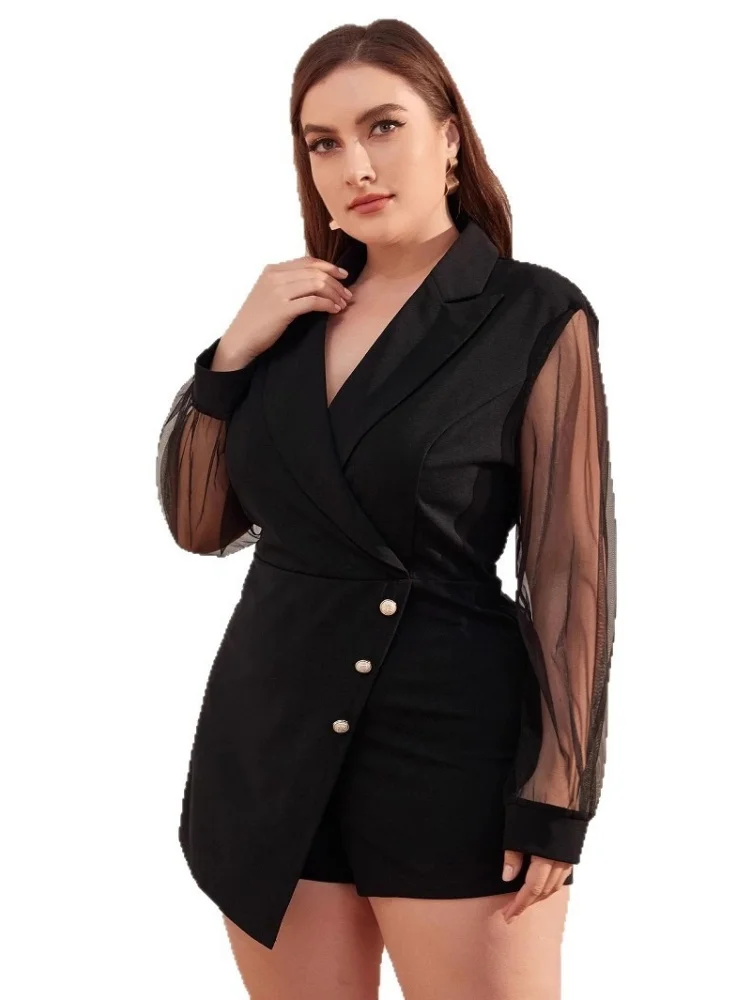 Wmstar Plus Size Jumpsuits Women Wholesale European American Cross Border Autumn Winter Long Sleeved Elegant Fitted New High End