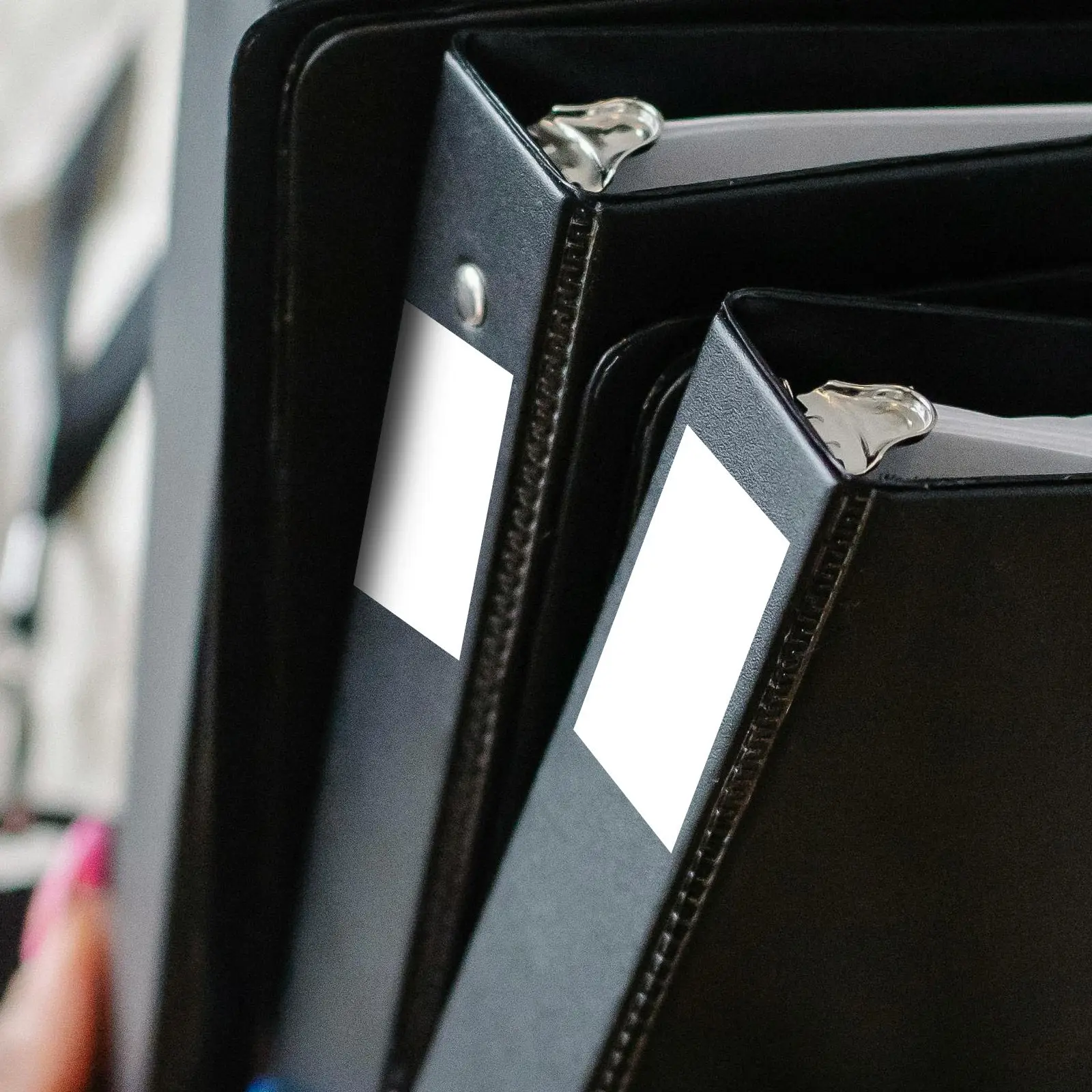 50Pcs 파일 폴더 라벨 자체 접착식 바인더 스파인 스티커 학교 비즈니스 파일링을 위한 이동식 사무실 조직 인덱스 태그