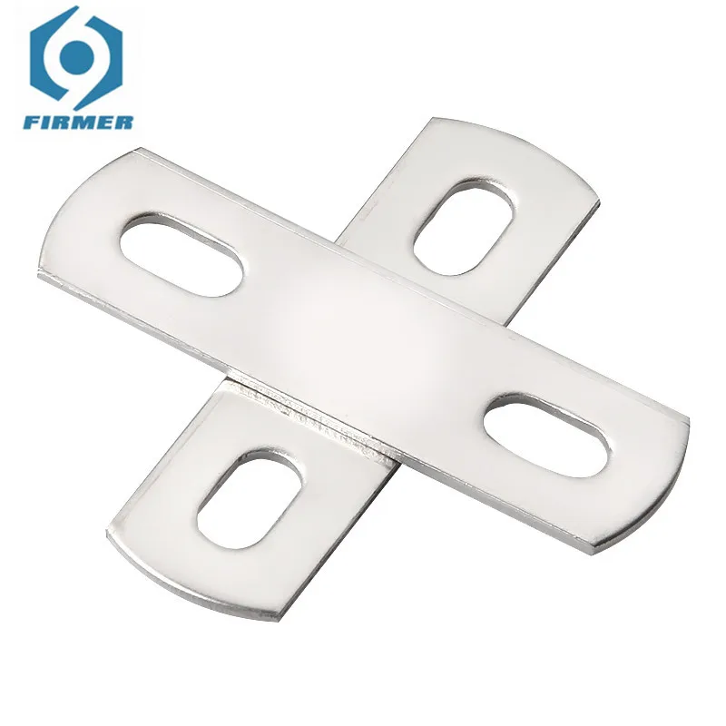 

M8 Series 304 Stainless Steel Tube Card Baffle Square Gasket Tube Clip U-shaped Screw Bolt Baffle 20 Pcs Smooth Without Burr