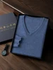 Men Cashmere Sweater High Quality Cable Knitting Smart Casual Pullover 100% Cashmere Knitwear Luxury Preppy Style Male Clothing 2