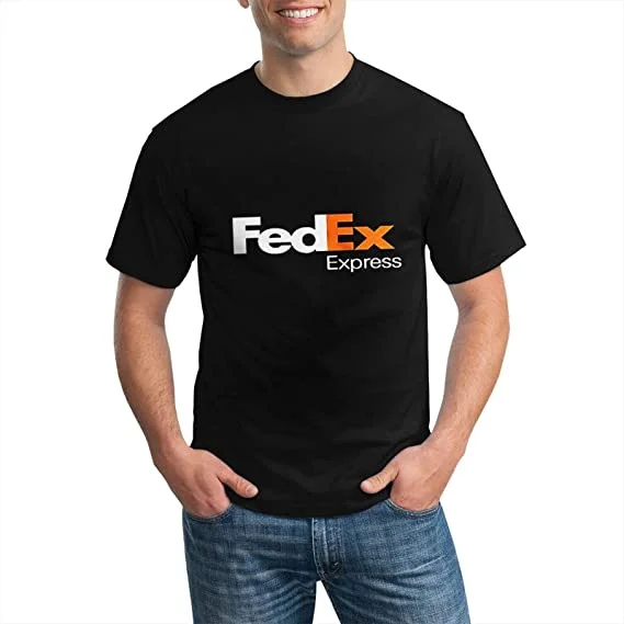 FedEx Unisex Fashion Short Sleeve Crew Neck T-Shirt Graphic Tees Casual for Men Women Funny Blouses Cotton Working Clothes Gifts