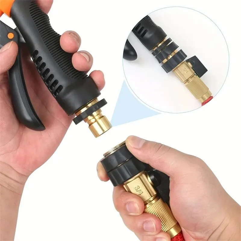 Garden Hose Connector 1set Garden Hose Quick Release Connect Coupler Metal Hose Fitting Quick Connector 3/4