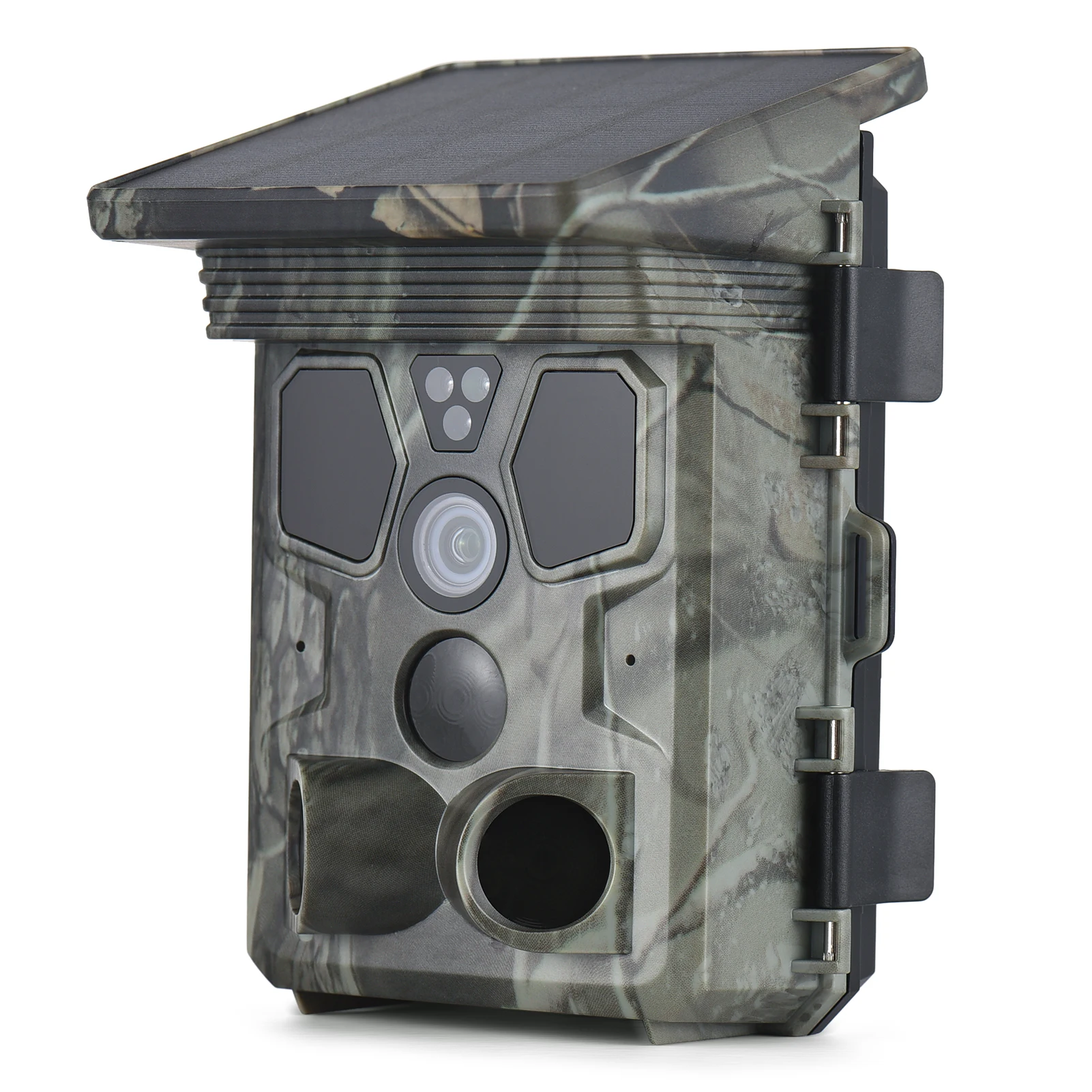 4K 50MP Solar Trail Camera 120&deg; Detection Angle Game Camera Night Vision IP65 Waterproof Hunting for Wildlife Monitoring