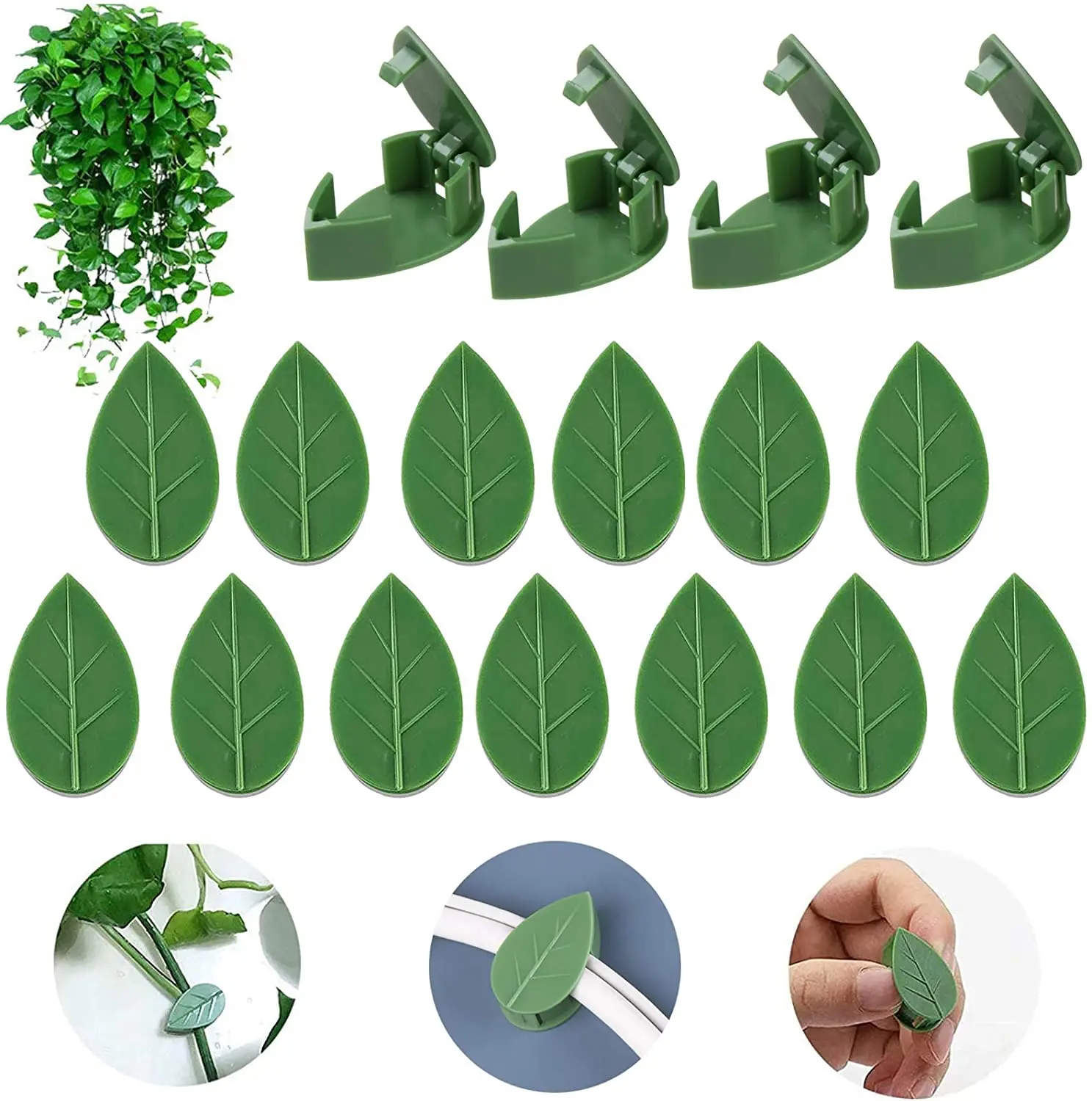 10/20/30Pcs Invisible Plant Climbing Wall Fixture Clips SelfAdhesive