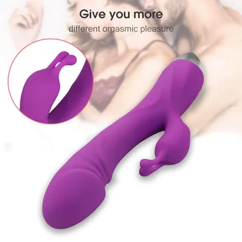 Rabbit Vibrators For Women Adult Female Masturbators Vagina G Spot Clitoris Nipple Dual Stimulator Massager Dildo Sex Toys Shop 1