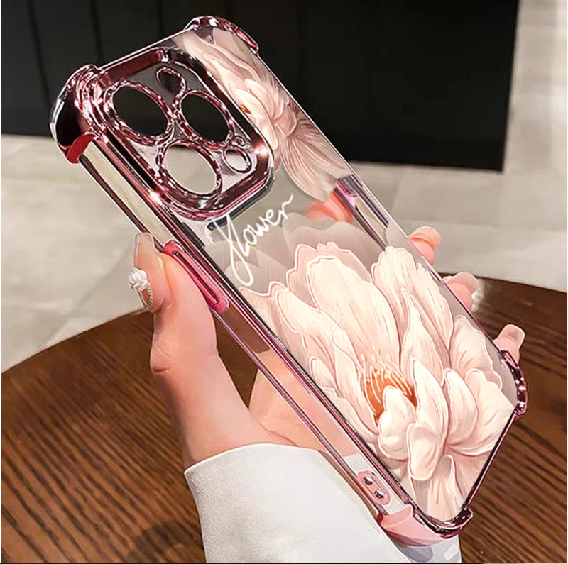 Retro Plating Daisy Flowers Phone Case Cover