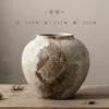 Retro New Chinese Pottery Pot Wabi-sabi Wind Decoration Ornament Flower Arrangement Hydroponic Ceramic Vase 6