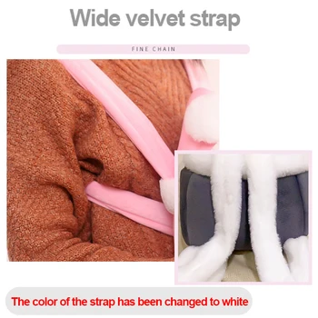 Warm Pet Carrier Bag Small Cat Dogs Backpack Winter Plush Pets Cage for Outdoor Travel Pet Hanging Chest Bags 6kg Load-bearing 5