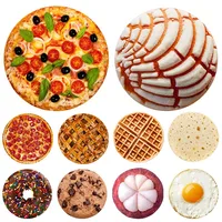 Fun Realistic Blanket for Kids and Adult, Tortilla, Pizza, Burrito, Bread, Cake, Giant Food Pattern, Tasty Flannel Throw 1