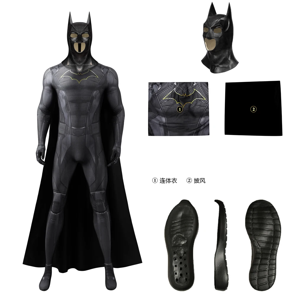 Zentai Gotham Knights Bruce Wayne Cosplay Halloween Carnival Costume Superhero Outfit Con Maschera Fancy Dress Up Tuta