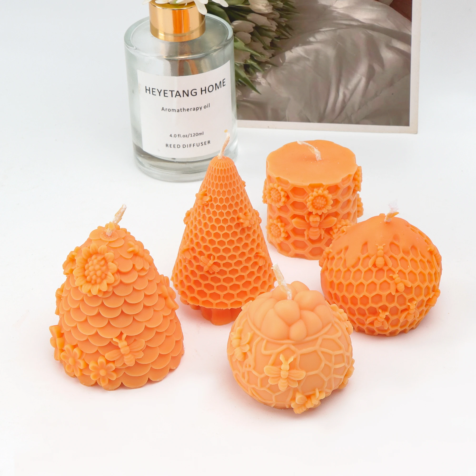 Charming Honeycomb Candle Silicone Mold for DIY Scented Creations – Perfect for Home Decor, Parties, Gifts & Crafts