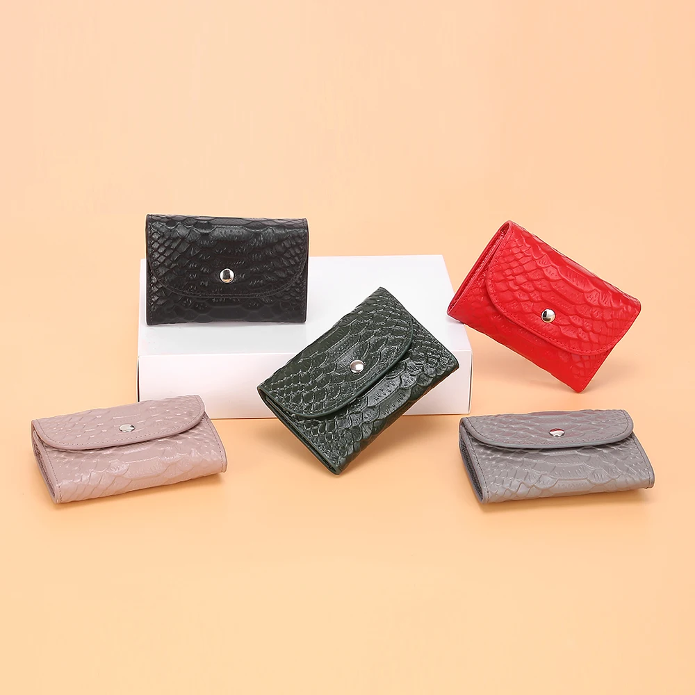 Contracted zero wallet card bag men and women on the new soft cowhide leather brief paragraph multi-function ins small purse is