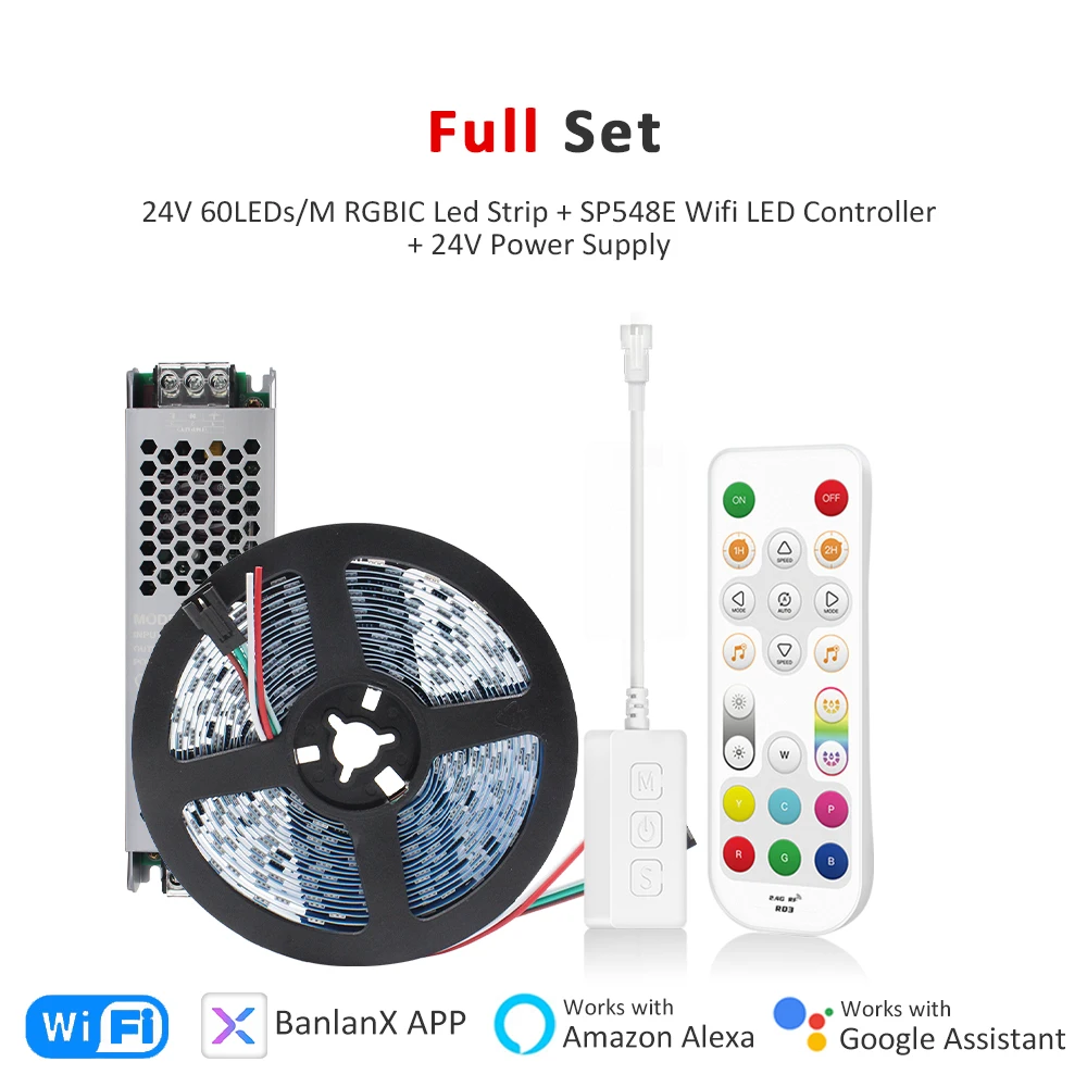 Striscia Luminosa A LED COB FCOB SPI RGB WS2811 Indirizzabile 360 576 720 LED/M Dream Color DC5V 12V 24V Luci Flessibili Ad Alta Densà RA90 - Foto 9