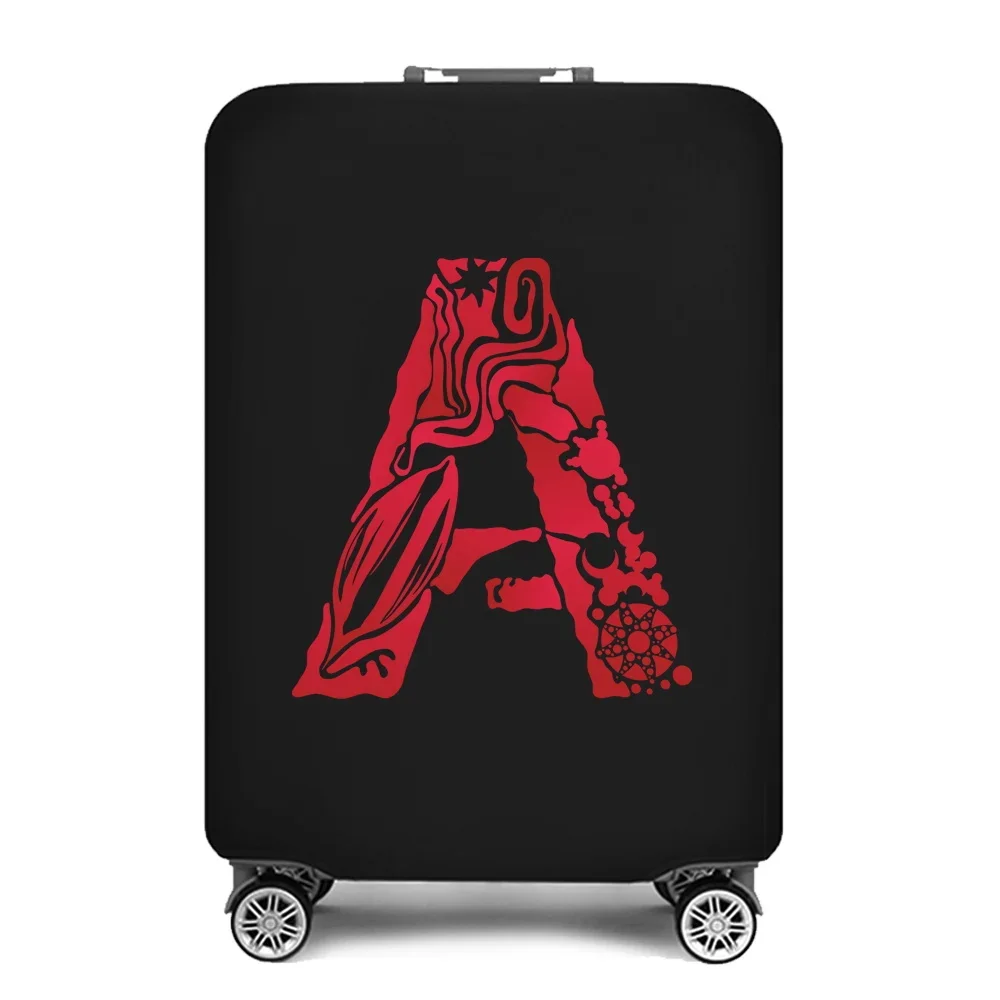 Travel Luggage Protective Case Engrave Image Letter Traveler Essentials Accessories for 18-28 Inch Elastic Dust Suitcase Cover