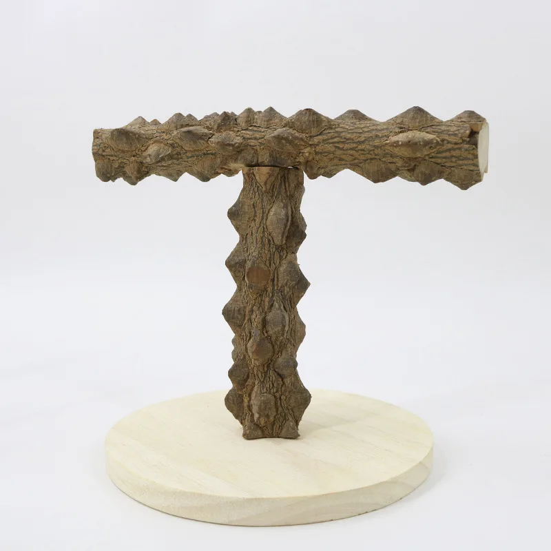 Parrot T-shaped Sichuan pepper wood game stand, bird stand, pole climbing ladder, parrot toy training supplies