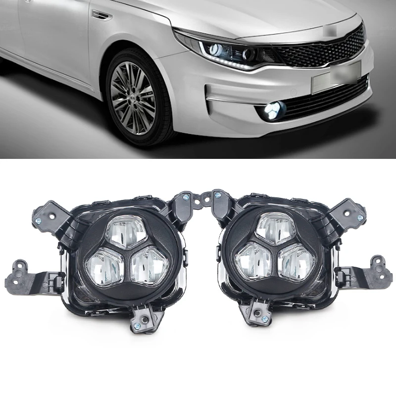 LED Fog Lights For Kia K5 Optima 2015 2016 2017 2018 Assembly Fog Lamp