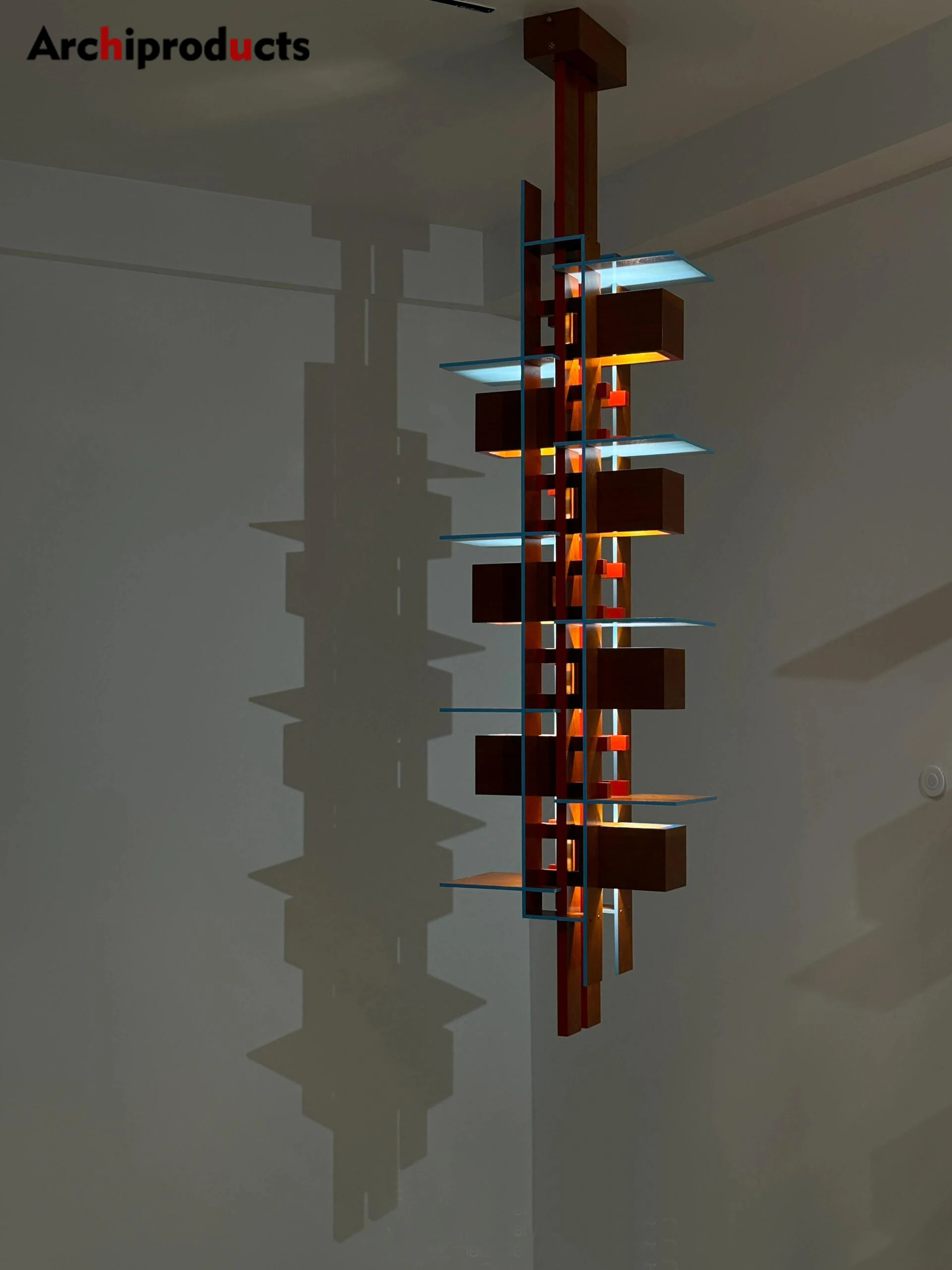 Description Picture 2 of itemJapanese Solid Wood Pendant Light Frank Lloyd Wright Taliesin Ceiling Lamp for Villa Living Room Dining Room Art Chandelier